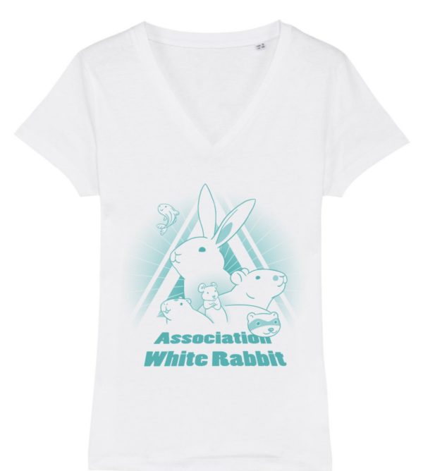 T-shirt bio col V femme - blanc (précommande)