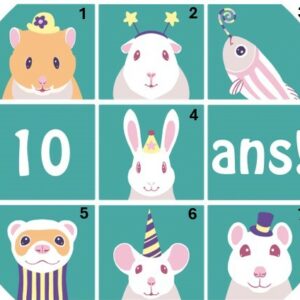 Autocollant rond 10 ans (4cm)