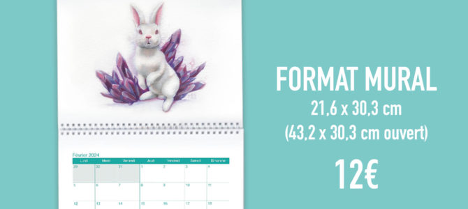 Calendrier 2024 – mural – White Rabbit