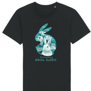 T-shirt bio 2024 - noir et turquoise